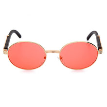Load image into Gallery viewer, Oval Sunglasses Women 2023 Vintage Small Round Metal Frame Sun Glasses Yellow Pink Lens Men Steampunk Eyeglasses Shades