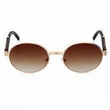 Load image into Gallery viewer, Oval Sunglasses Women 2023 Vintage Small Round Metal Frame Sun Glasses Yellow Pink Lens Men Steampunk Eyeglasses Shades
