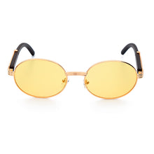 Load image into Gallery viewer, Oval Sunglasses Women 2023 Vintage Small Round Metal Frame Sun Glasses Yellow Pink Lens Men Steampunk Eyeglasses Shades