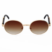 Load image into Gallery viewer, Oval Sunglasses Women 2023 Vintage Small Round Metal Frame Sun Glasses Yellow Pink Lens Men Steampunk Eyeglasses Shades