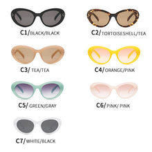 Load image into Gallery viewer, Oval Sunglasses Women 2023 Rivet Decorative Sun Glasses Female Candy Color Trend Small Round Frame Eyewear UV400