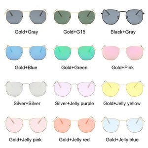 Oval Sunglasses Women  Eyeglasses Metal Frames Sun Glasses Female UV400 Casual Eyewear Oculos De Sol