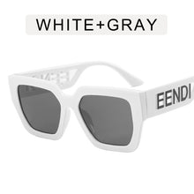 Load image into Gallery viewer, Oversize Square Sunglasses Women Hollow Out Letter Big Frame Sun Glasses Men Trendy Show Eyewear Gafas UV400