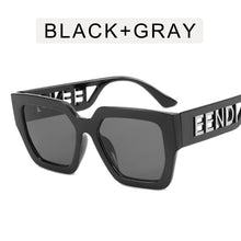 Load image into Gallery viewer, Oversize Square Sunglasses Women Hollow Out Letter Big Frame Sun Glasses Men Trendy Show Eyewear Gafas UV400