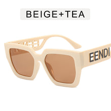 Load image into Gallery viewer, Oversize Square Sunglasses Women Hollow Out Letter Big Frame Sun Glasses Men Trendy Show Eyewear Gafas UV400