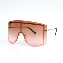 Load image into Gallery viewer, Oversized Blue Yellow Gradient Sunglasses Women 2023 Luxulry Brand Designer Red Rimless Metal Female Sun Glasses Shades