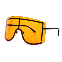 Load image into Gallery viewer, Oversized Blue Yellow Gradient Sunglasses Women 2023 Luxulry Brand Designer Red Rimless Metal Female Sun Glasses Shades