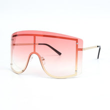 Load image into Gallery viewer, Oversized Blue Yellow Gradient Sunglasses Women 2023 Luxulry Brand Designer Red Rimless Metal Female Sun Glasses Shades