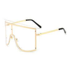 Load image into Gallery viewer, Oversized Blue Yellow Gradient Sunglasses Women 2023 Luxulry Brand Designer Red Rimless Metal Female Sun Glasses Shades