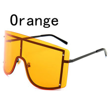 Load image into Gallery viewer, Oversized Blue Yellow Gradient Sunglasses Women 2023 Luxulry Brand Designer Red Rimless Metal Female Sun Glasses Shades