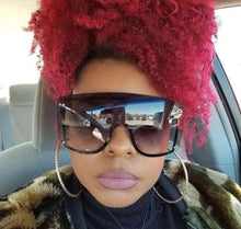 Load image into Gallery viewer, Oversized Blue Yellow Gradient Sunglasses Women 2023 Luxulry Brand Designer Red Rimless Metal Female Sun Glasses Shades