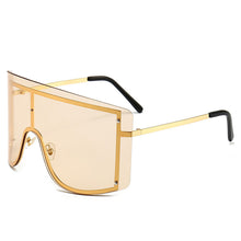 Load image into Gallery viewer, Oversized Blue Yellow Gradient Sunglasses Women 2023 Luxulry Brand Designer Red Rimless Metal Female Sun Glasses Shades