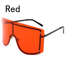 Load image into Gallery viewer, Oversized Blue Yellow Gradient Sunglasses Women 2023 Luxulry Brand Designer Red Rimless Metal Female Sun Glasses Shades