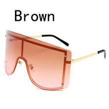 Load image into Gallery viewer, Oversized Blue Yellow Gradient Sunglasses Women 2023 Luxulry Brand Designer Red Rimless Metal Female Sun Glasses Shades