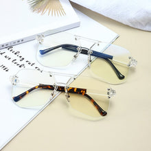 Load image into Gallery viewer, Oversized Frameless Anti Blue Light Blocking Glasses Men Brand Designer Rimless Glasses Women UV400 Eyeglasses Oculos