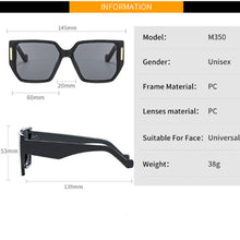 Load image into Gallery viewer, Oversized Irregular Square For Women Gradient Sunglasses Shades UV400  Ins Popular Retro Men Punk Blue Tea Sun Glasses