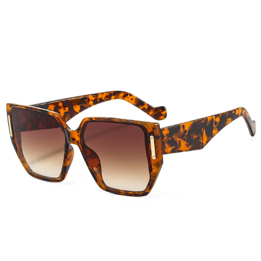 Oversized Irregular Square For Women Gradient Sunglasses Shades UV400  Ins Popular Retro Men Punk Blue Tea Sun Glasses