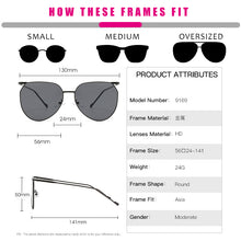 Load image into Gallery viewer, Oversized Pilot Metal Green Sunglasses Women 2023 Brand Design Retro 90s Square Frame Gradient Lens Sun Glasses Shades