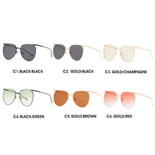 Load image into Gallery viewer, Oversized Pilot Metal Green Sunglasses Women 2023 Brand Design Retro 90s Square Frame Gradient Lens Sun Glasses Shades