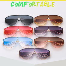 Load image into Gallery viewer, Oversized Punk One Piece Sunglasses 2023 Women Men Shield Sun Glasses Female Gradient Eyeglasses UV400 De Sol Oculos
