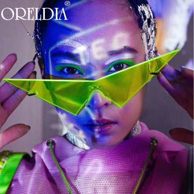 Oversized Punk Rimless Sunglasses 2023 Women Men Cat Eye Triangle Sun Glasses Female  Brand Eyeglasses UV400