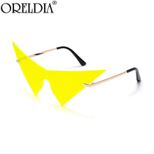 Load image into Gallery viewer, Oversized Punk Rimless Sunglasses 2023 Women Men Cat Eye Triangle Sun Glasses Female  Brand Eyeglasses UV400