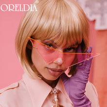 Load image into Gallery viewer, Oversized Punk Rimless Sunglasses 2023 Women Men Cat Eye Triangle Sun Glasses Female  Brand Eyeglasses UV400