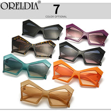 Load image into Gallery viewer, Oversized Punk Sunglasses Women Men Irregular Cat Eye Sun Glasses Female Brand Designer Wrap Eyeglasses UV400 Oculos