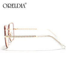 Load image into Gallery viewer, Oversized Rhinestone Sunglasses Women Brand Designer Shades Sun Glasses Men Vintage Metal Clear Lens Eyewear UV400 Oculo
