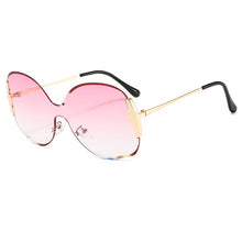 Load image into Gallery viewer, Oversized Rimless Sunglasses Women  Brand Designer One-Piece Lens Gradient Sexy Lady Butterfly Sun Glasses UV400