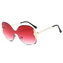 Load image into Gallery viewer, Oversized Rimless Sunglasses Women  Brand Designer One-Piece Lens Gradient Sexy Lady Butterfly Sun Glasses UV400