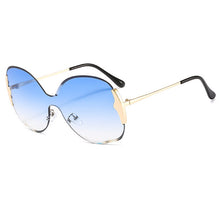Load image into Gallery viewer, Oversized Rimless Sunglasses Women  Brand Designer One-Piece Lens Gradient Sexy Lady Butterfly Sun Glasses UV400
