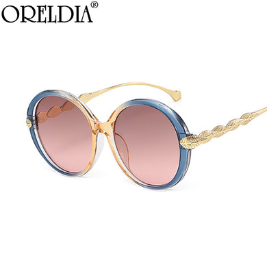 Oversized Round Sunglasses Women Men Vintage Colorfuls Oval Lens Glasses Female  Brand Designer Eyewear UV400