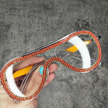 Load image into Gallery viewer, Oversized Square Crystal Sunglasses Women 2023  Rhinestone Bling Sun Glasses Female Gradient Big Shades UV400