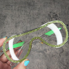 Load image into Gallery viewer, Oversized Square Crystal Sunglasses Women 2023  Rhinestone Bling Sun Glasses Female Gradient Big Shades UV400