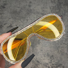 Load image into Gallery viewer, Oversized Square Crystal Sunglasses Women 2023  Rhinestone Bling Sun Glasses Female Gradient Big Shades UV400