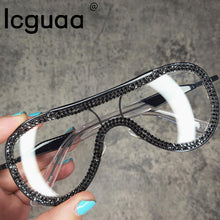 Load image into Gallery viewer, Oversized Square Crystal Sunglasses Women 2023  Rhinestone Bling Sun Glasses Female Gradient Big Shades UV400