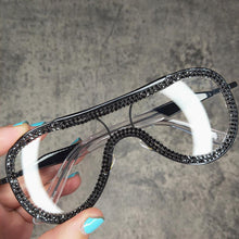 Load image into Gallery viewer, Oversized Square Crystal Sunglasses Women 2023  Rhinestone Bling Sun Glasses Female Gradient Big Shades UV400