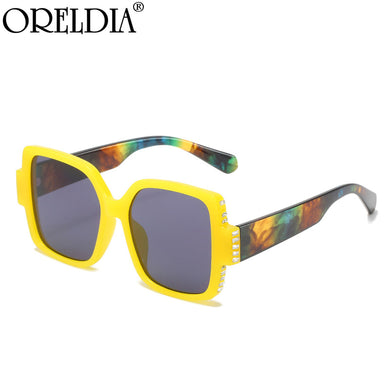 Oversized Square Sunglasses 2023 Women Men  Diamond Colorful Gradient Eyewear Shades Brand Designer Glasses UV400