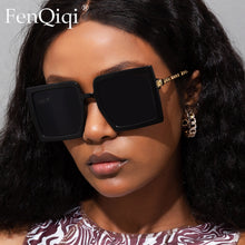 Load image into Gallery viewer, Oversized Square Sunglasses Brand For Female Ladies Unique Sun Glasses Punk Eye Wear Retro Metal Glasses Oculos
