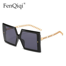 Load image into Gallery viewer, Oversized Square Sunglasses Brand For Female Ladies Unique Sun Glasses Punk Eye Wear Retro Metal Glasses Oculos