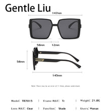 Load image into Gallery viewer, Oversized Square Sunglasses For Women 2023  Brand Designer Big Frame Sun Glasses For Men Retro Eyeglasses UV400