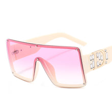 Load image into Gallery viewer, Oversized  Square Sunglasses For Women Big Frame With D Retro  Designer Sun Glasses UV400 Eyewear Shades