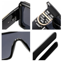 Load image into Gallery viewer, Oversized  Square Sunglasses For Women Big Frame With D Retro  Designer Sun Glasses UV400 Eyewear Shades