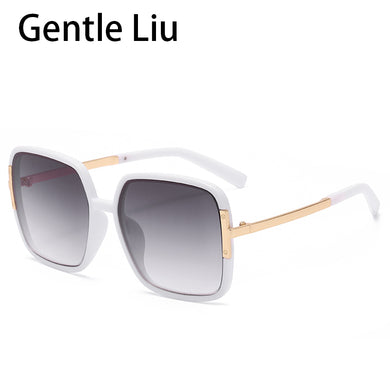 Oversized Square Sunglasses For Women's 2023  Retro Large Metal Frame Sun Glasses Men's Vintage Eyeglasses UV 400