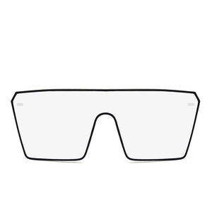 Oversized Square Sunglasses Retro Gradient Big Frame One Piece Gafas Shade Mirror Clear Lens Sun Glasses For Women
