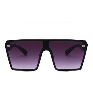 Oversized Square Sunglasses Retro Gradient Big Frame One Piece Gafas Shade Mirror Clear Lens Sun Glasses For Women