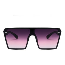 Carica l&#39;immagine nel visualizzatore di Gallery, Oversized Square Sunglasses Retro Gradient Big Frame One Piece Gafas Shade Mirror Clear Lens Sun Glasses For Women