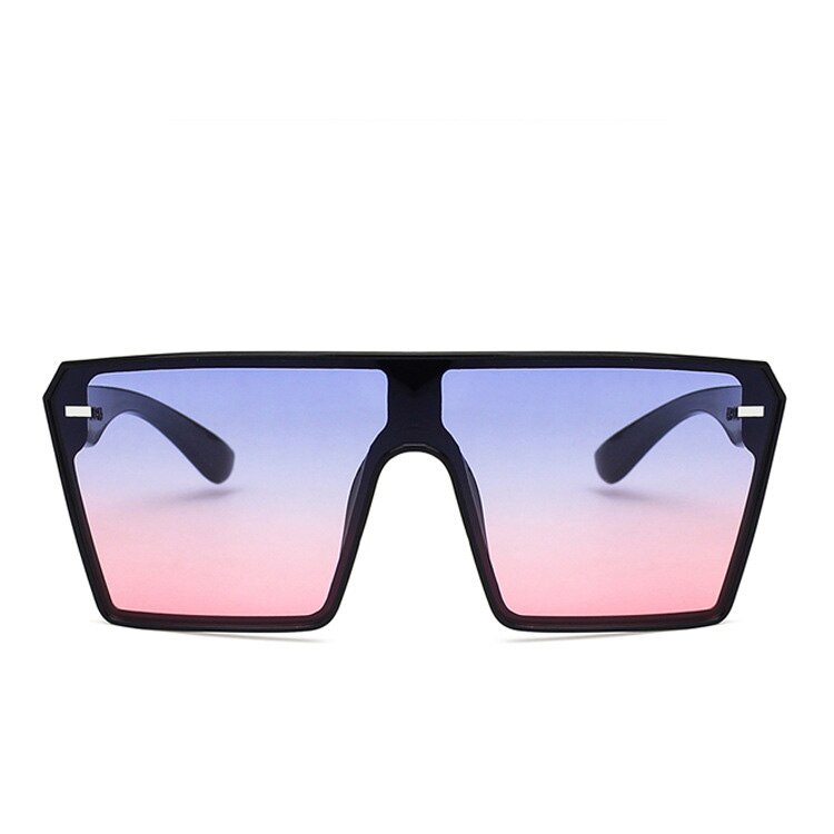 Oversized Square Sunglasses Retro Gradient Big Frame One Piece Gafas Shade Mirror Clear Lens Sun Glasses For Women