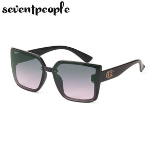 Oversized Square Sunglasses Women 2023  Brand Designer Trendy Large Frame Sunglasses For Men Gradient Lens Eyewear